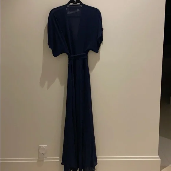 Reformation Navy Blue Wrap Dress - Picture 6 of 11